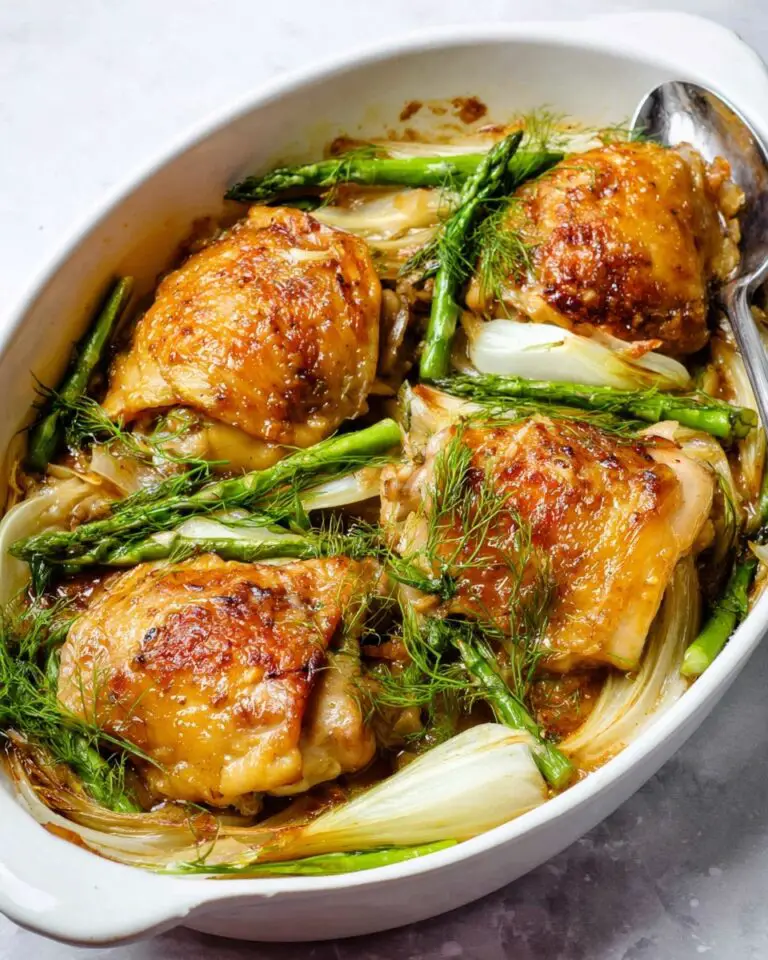 Easy One-pan Roasted Chicken with Spring Vegetables Recipe