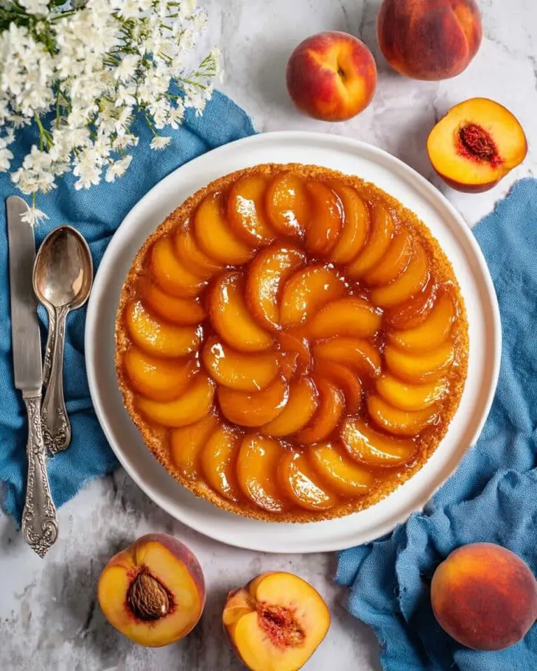Peach Bourbon Upside-Down Cake Recipe