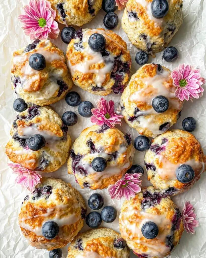 Glazed Blueberry Biscuits Recipe