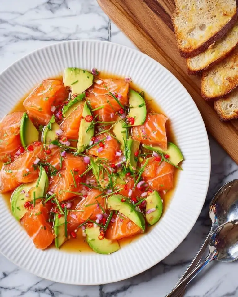 Citrus-Infused Salmon Crudo with Avocado and Chili Recipe