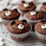 Bear-Shaped Chocolate Mochiko Muffins (Gluten-Free) Recipe