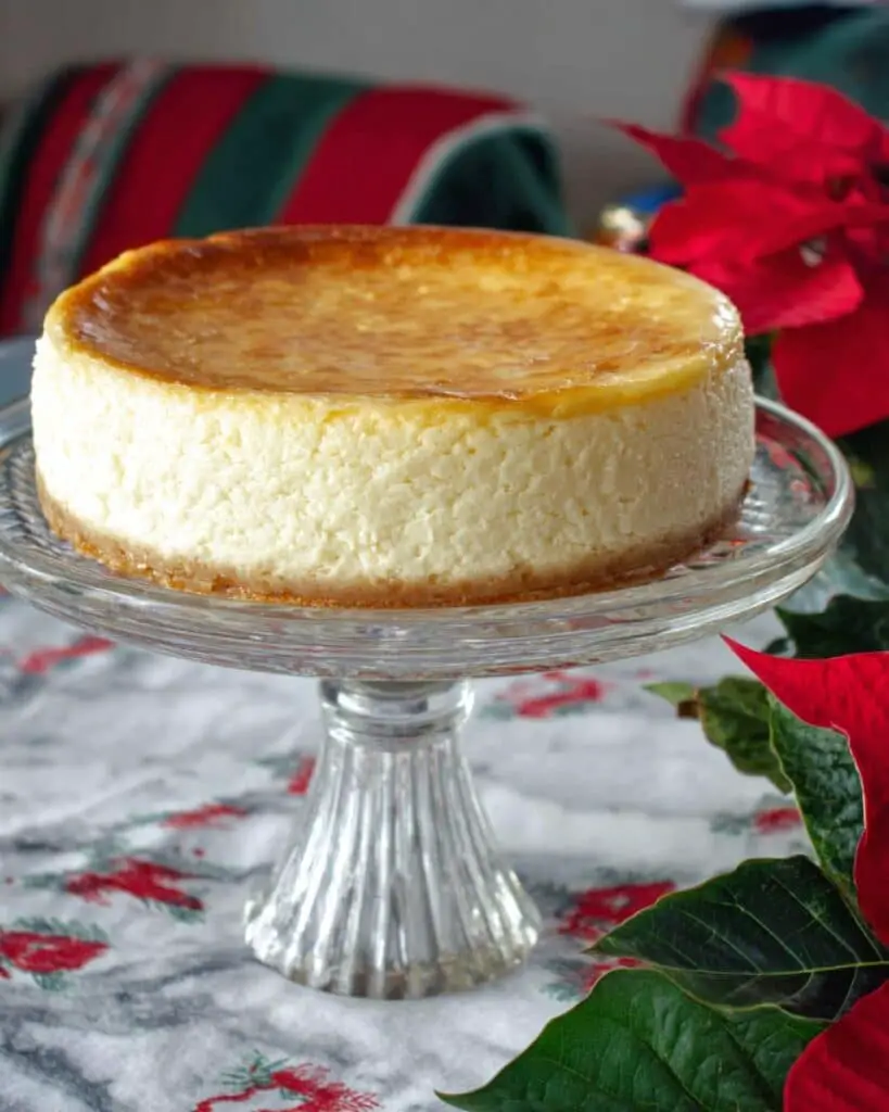 Fluffy NY Style Crustless Cheesecake Recipe