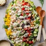 Chopped Greek Salad with Creamy Lemon Vinaigrette Recipe