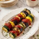 Grilled Veggie Skewers with Marinara (Ratatouille Style!) Recipe