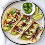 Honey Lime Cilantro Fish Tacos with Cabbage Slaw Recipe