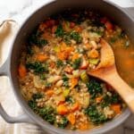 Farro and Kale Minestrone Soup with Pesto Recipe