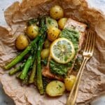 Spring Salmon and Potato Parchment Packets with Pistachio Basil Pesto Recipe