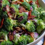 Broccoli Cranberry Salad with Bacon and Sunflower Seeds Recipe