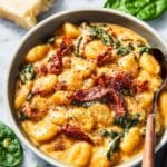 Sun Dried Tomato Gnocchi with Creamy Spinach and Parmesan Recipe