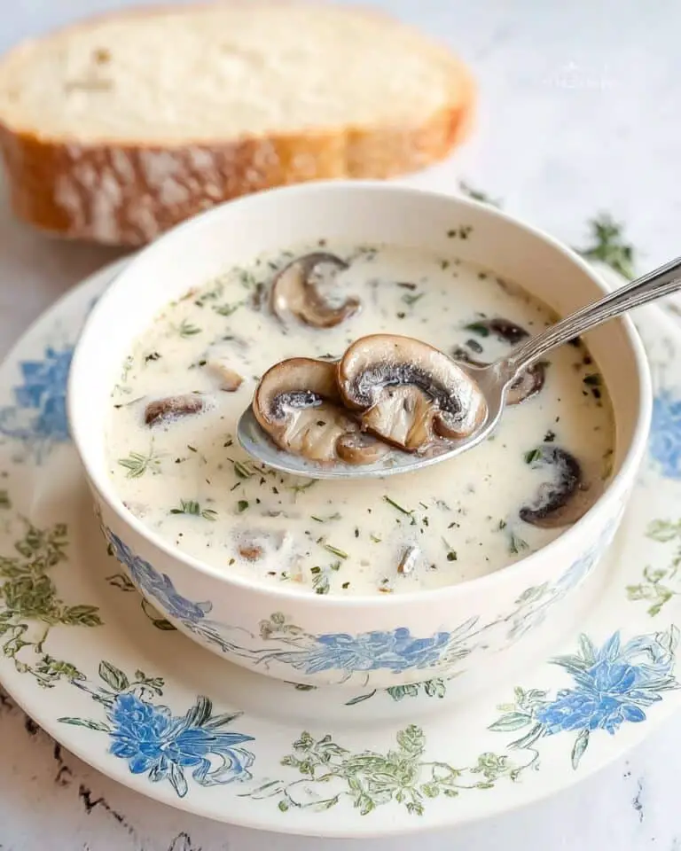 Creamy Mushroom Soup with Herbs Recipe