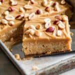 Peanut Butter Cake with Creamy Peanut Butter Frosting and Roasted Peanuts Recipe