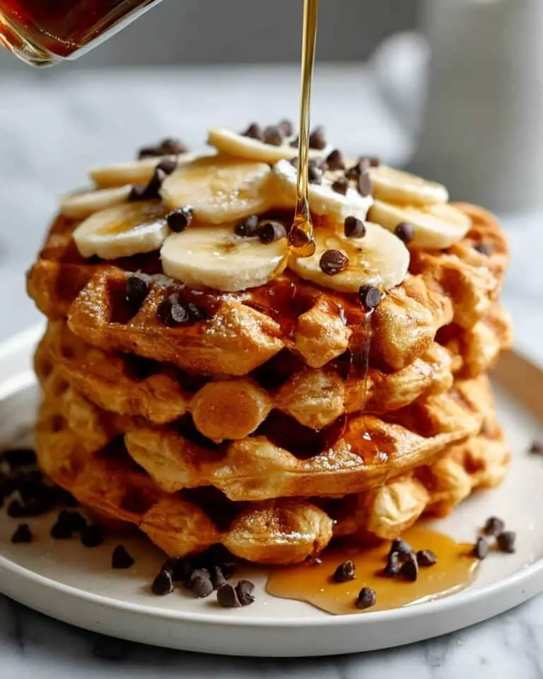 Peanut Butter Banana Waffles Recipe