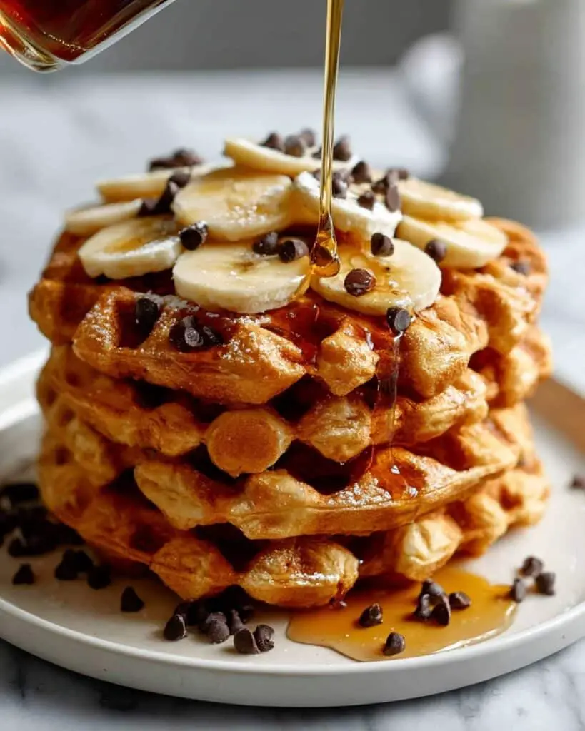 Peanut Butter Banana Waffles Recipe