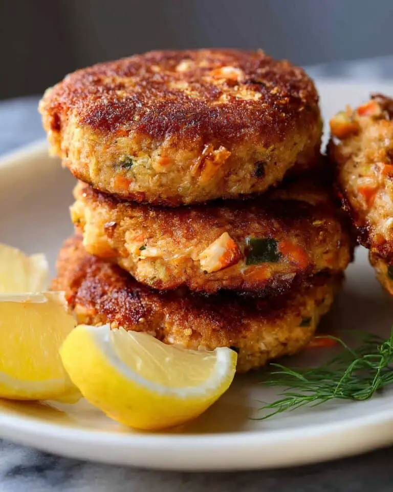 Baked Salmon Patties with Bell Peppers and Dill Recipe