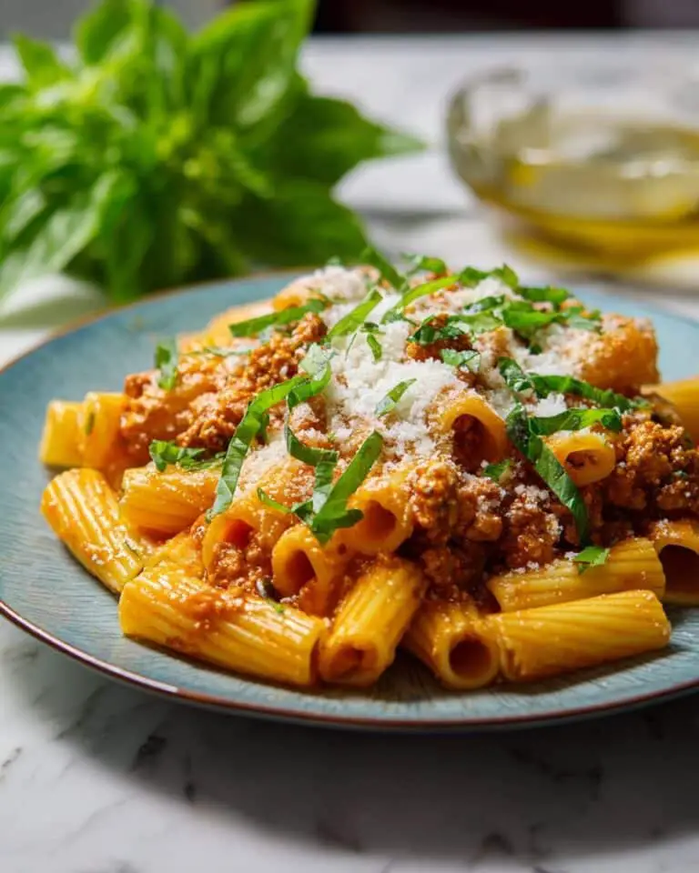 Spicy Italian Sausage Rigatoni in Creamy Marinara Recipe