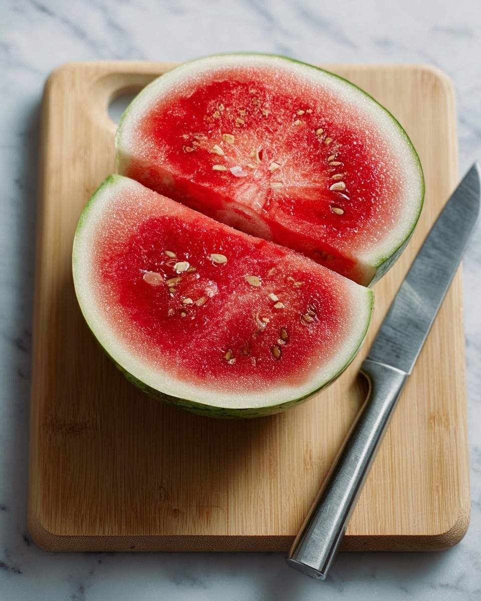 The image shows a white plate filled with layers of colorful fruit cubes, mainly red watermelon and orange cantaloupe, arranged unevenly with green crushed pistachio pieces sprinkled on top, adding a textured, crunchy detail. Around the side of the fruit cubes, there are thin, fresh slices of lime with bright green edges and light green centers, providing a fresh contrast. The fruit cubes appear juicy and glossy, reflecting light to show their freshness, all placed on a white marbled surface. Photo taken with an iphone --ar 4:5 --v 7