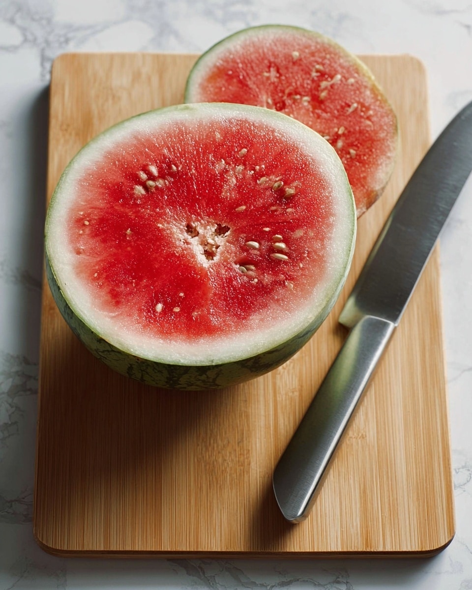 Several thick slices of watermelon are stacked on a white plate with blue floral patterns. Each slice shows three clear layers: bright red juicy flesh in the middle, a pale pinkish layer near the rind, and a green rind edge. The watermelon flesh has a soft texture with visible small seeds and some watery spots. The plate rests on a white marbled surface. Photo taken with an iphone --ar 4:5 --v 7
