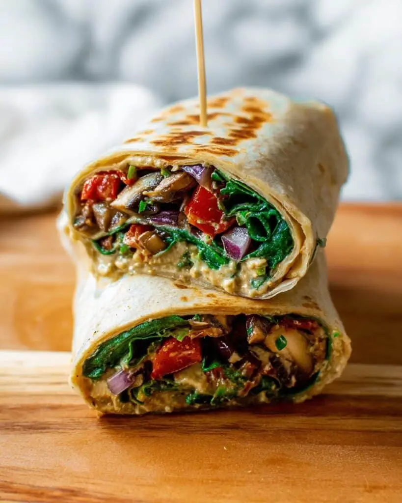 Vegan Mediterranean Hummus Wrap Recipe
