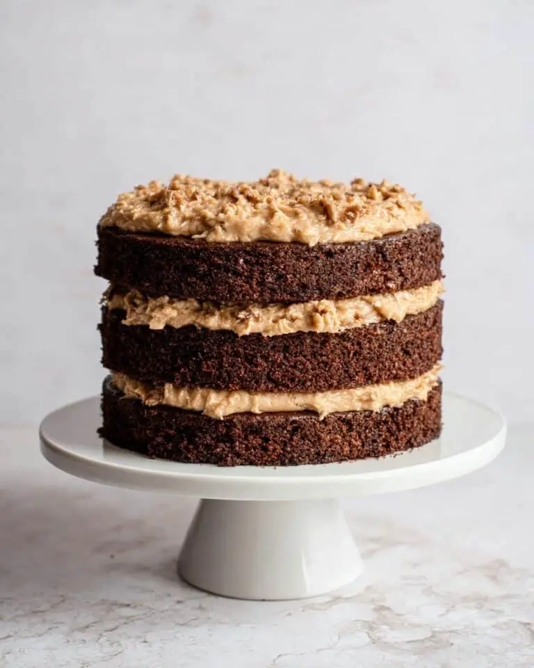 German Chocolate Cake with Coconut-Pecan Frosting Recipe