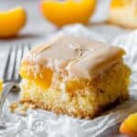 Brown Sugar Peach Cake with Peach Frosting Recipe