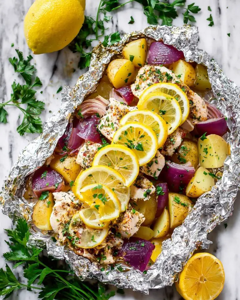 Baked Italian Lemon Chicken Foil Packet Recipe