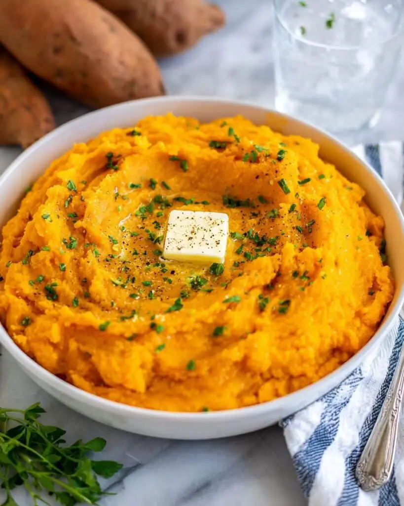 Savory Mashed Sweet Potatoes Recipe