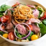 Steak Salad with A.1. Steak Sauce, Manchego Cheese, and Cherry Tomatoes Recipe