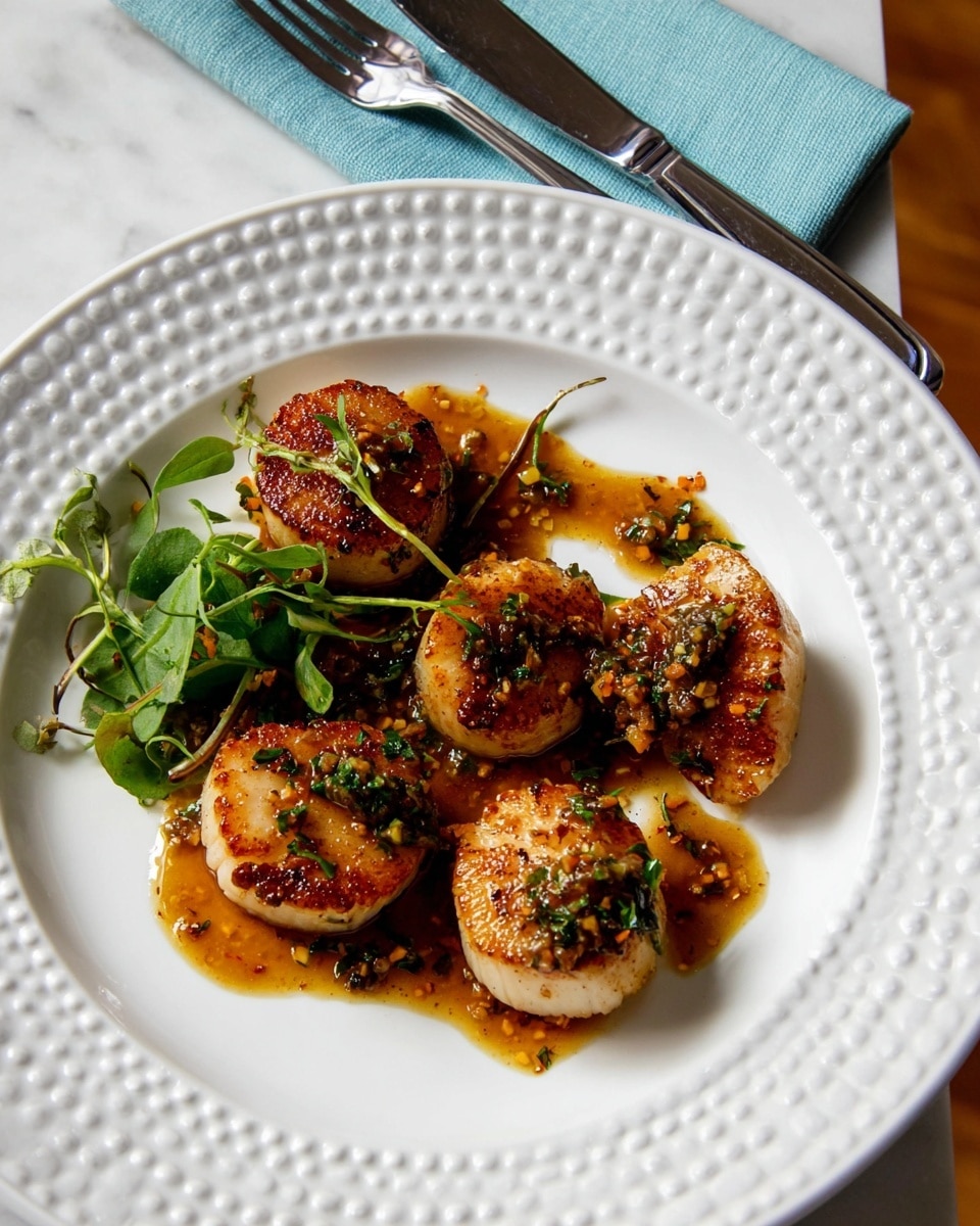 Pan-Seared Scallops with Orange Tarragon Sauce Recipe