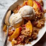 Warm Peach Crumble with Spiced Crumb Topping Recipe
