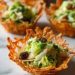 Brussels Sprout Slaw with Cheddar Cheese Cups Recipe