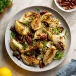 Roasted Fennel and Pear Salad with Pecan Nuts and Pomegranate Balsamic Dressing Recipe