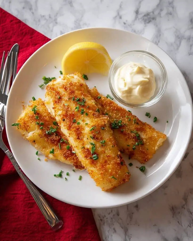 Oven-Fried Cod with Crispy Parmesan Breadcrumb Coating Recipe
