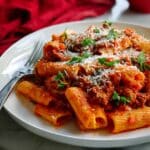 Classic Pasta Bolognese with Fresh Herbs and Parmesan Recipe
