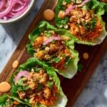 Tofu Lettuce Wraps with Crispy Tofu and Spicy Sriracha Mayo Recipe