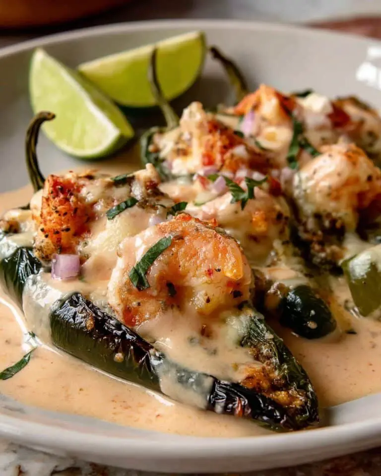 Chiles Rellenos de Camarones (Shrimp Stuffed Poblanos) Recipe
