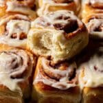 Milk Bread Cinnamon Rolls with Cream Cheese Frosting Recipe