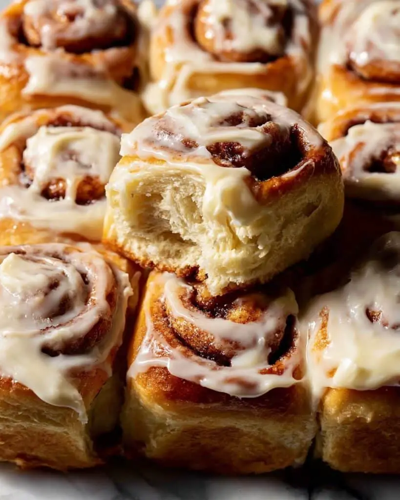 Milk Bread Cinnamon Rolls with Cream Cheese Frosting Recipe