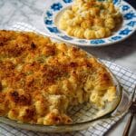 Creamy Gruyere and Sharp Cheddar Baked Mac and Cheese with Panko Topping Recipe