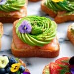 Creative Avocado Toasts Featuring Avocado Roses and Delicious Toppings Recipe