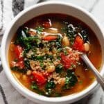 Tomato White Bean Farro Soup Recipe