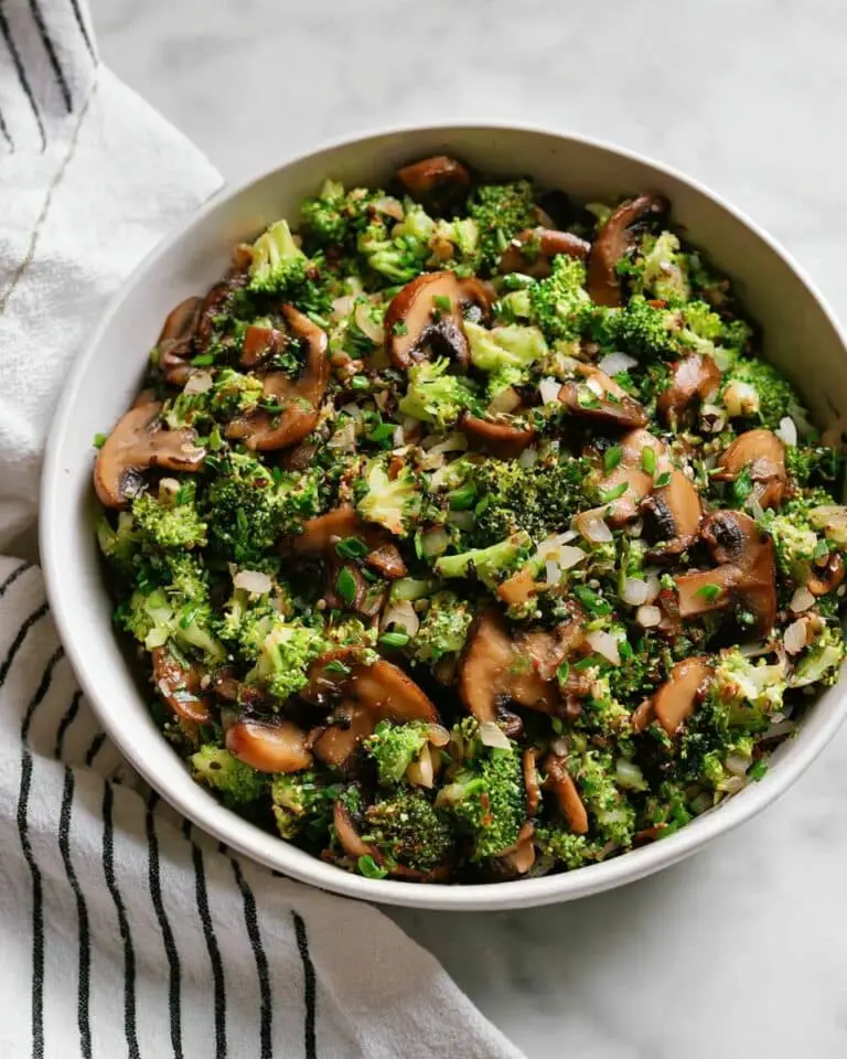 Balsamic Mushroom Broccoli Rice Recipe