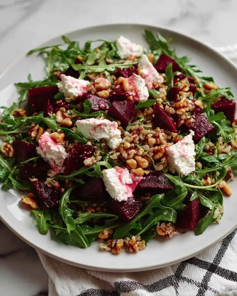 Roasted Beet Feta Farro Salad Recipe