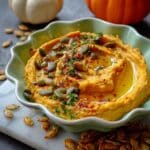 Pumpkin Hummus with Roasted Pepitas and Sage-Infused Oil Recipe