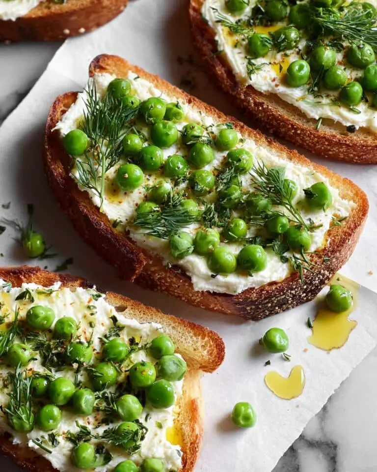 Pea Toast with Mascarpone and Lemon Recipe