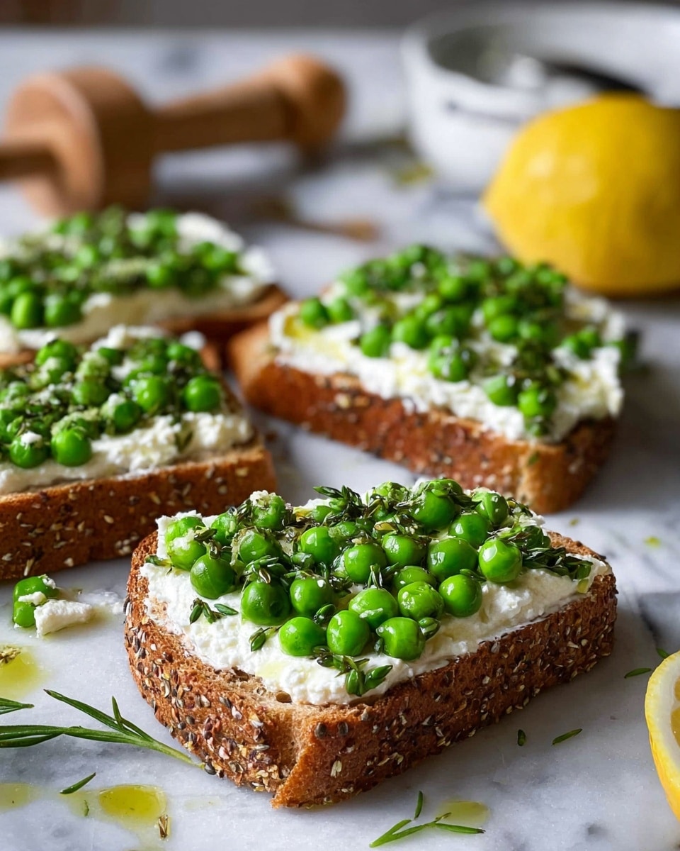 A clear glass bowl filled with bright green peas, each pea glistening slightly and showing a fresh, smooth texture; the bowl is placed on a wooden surface with two halves of a lemon nearby, one positioned at the top right corner and the other slightly cut off at the top edge. The scene has natural light highlighting the freshness of the peas and the yellow of the lemons, with a simple and clean arrangement. Photo taken with an iphone --ar 4:5 --v 7