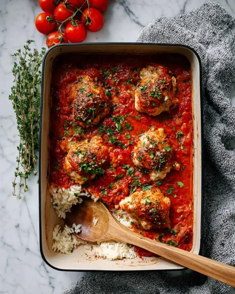 One Pot Italian Chicken and Rice Recipe