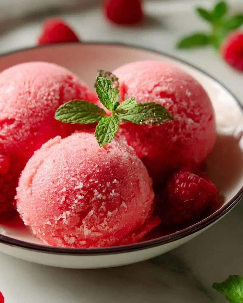 Watermelon Raspberry Sorbet Recipe