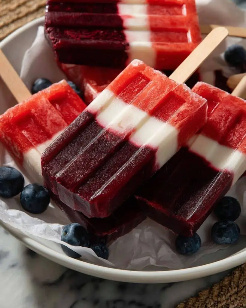 Red, White, and Blue Popsicles Recipe