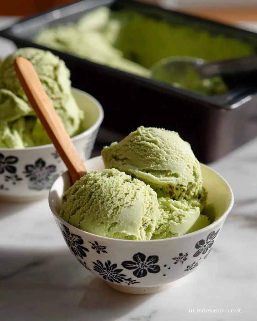 Green Tea Matcha Ice Cream with White Chocolate Recipe