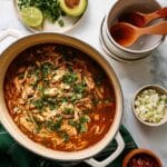 Chicken Fideo Soup with Avocado, Queso Fresco, and Cilantro Recipe
